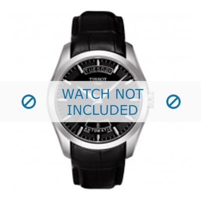 Horlogeband Tissot T0354101605100A XS / T610028591 Leder Zwart 22mm