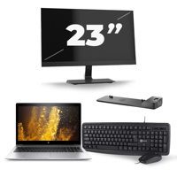HP EliteBook 850 G5 - Intel Core i5-8e Generatie - 15 inch - 16GB RAM - 256GB SSD - Windows 11 + 1x 23 inch Monitor - thumbnail