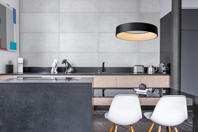 Lucide TALOWE LED - Hanglamp - Ø 60 cm - LED Dimb. - 1x39W 3000K - Zwart