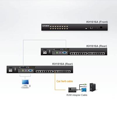 ATEN KH1508AI-AX-G KVM-switch VGA USB, PS/2 1280 x 1024 Pixel, 1600 x 1200 Pixel