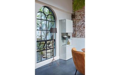 Goossens Excellent Bodemelement Monza, El484z = 1 deur linksdraaiend met glas 64 x 192 x 41 cm