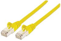 Intellinet 737104 RJ45 Netwerkkabel, patchkabel CAT 6A S/FTP 20.00 m Geel Folie afscherming, Afscherming gevlochten, Halogeenvrij 1 stuk(s) - thumbnail