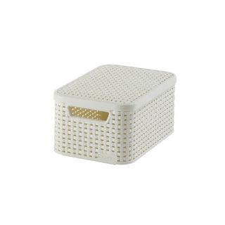 Curver style mand s met deksel ivoor Curver style mand s met deksel ivoor