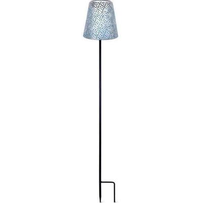 Solarlamp - GARDEN ID Zilver - Ø12 h70 cm - Levensduur batterij 6-8 uur - Stabiliserende voet - Aan/uit knop - AAA batterij.