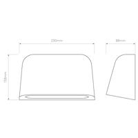 Astro - Mast Twin Wandlamp mat concrete - thumbnail