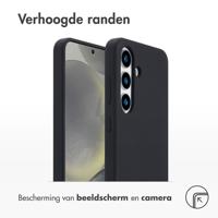 Accezz Liquid Silicone Backcover met MagSafe voor Samsung Galaxy S25 Telefoonhoesje Zwart - thumbnail