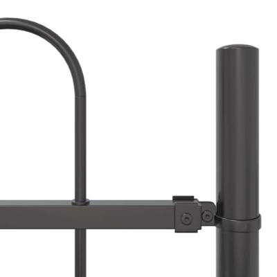 Tuinhek 3 pcs Grijs 5,1 x 0,8 m Poedercoating staal