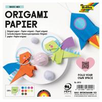Origami papier Folia 70gr 15x15cm 100 vel assorti kleuren - thumbnail