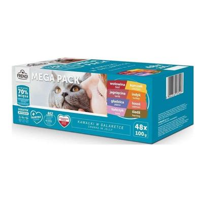 FRENDI Mega Pack Chunks in jelly - nat kattenvoer - 48x100g
