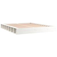 Bedframe massief hout wit 140x200 cm - thumbnail