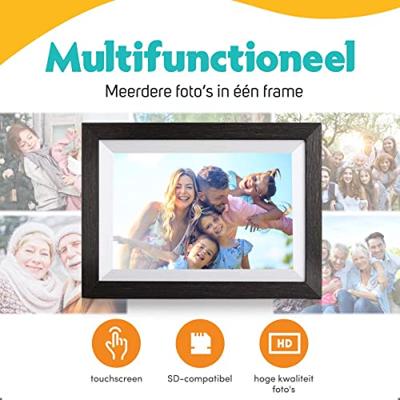 Pora&Co Digital Photo Frame 10 inch Black Wood