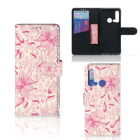 Huawei P20 Lite (2019) Hoesje Pink Flowers - thumbnail