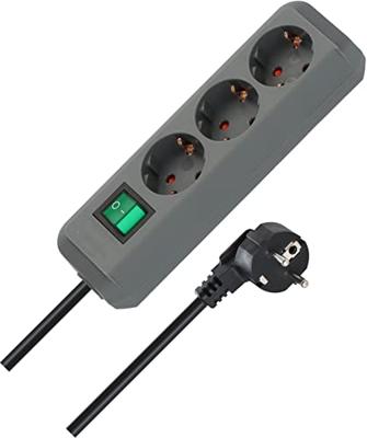Brennenstuhl Eco-Line 3-voudige zilveren stekkerdoos met schakelaar | 1152340015 - 1152340015 - thumbnail