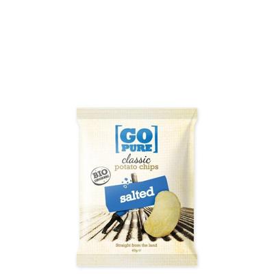 Go Pure Chips naturel gezouten bio 40 Gram Go Pure Chips naturel gezouten bio 40 Gram