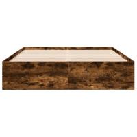 Bedframe bewerkt hout gerookt eikenkleurig 150x200 cm - thumbnail