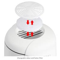 Clatronic FFR 2916 Enkel 1 l Vrijstaand 900 W Frituurpan Grijs, Wit - thumbnail