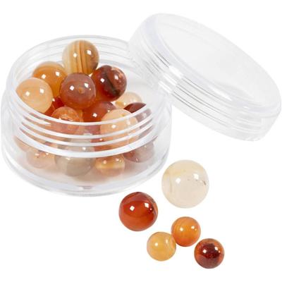 Creativ Company Kralen van agaat, d 6+8+10 mm, gatgrootte 0,9-1 mm, ca. 28 stuk, lichtbruin, 28 stuk/ 1 doos