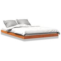 Bedframe massief grenenhout wasbruin 140x200 cm - thumbnail