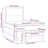 Boxspring met matras kunstleer zwart 120x190 cm - thumbnail