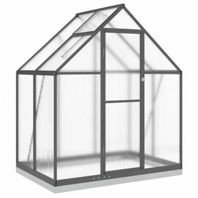 VidaXL Tuinkas met basisframe 169x114x202 cm aluminium antracietkleur