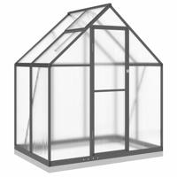 VidaXL Tuinkas met basisframe 169x114x202 cm aluminium antracietkleur - thumbnail