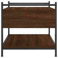 Salontafel 50x50x50 cm bewerkt hout bruin eikenkleur - thumbnail