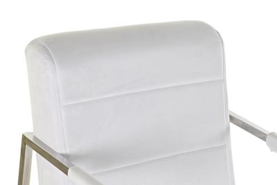 Stoel DKD Home Decor Polyester Staal Wit (56 x 68 x 92 cm) Stoel DKD Home Decor Polyester Staal Wit (56 x 68 x 92 cm)