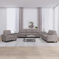 3-delige Loungeset stof taupe - thumbnail