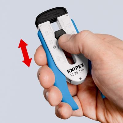 Knipex 12 85 110 SB Abisolierwerkzeug f. Glasfaserkabel Stripgereedschap Geschikt voor: Ronde kabel