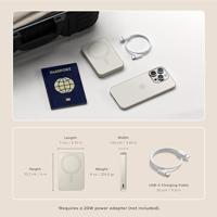 Satechi OntheGo magnetische Qi2 Powerbank met Stand (10.000mAh/20W) - Sand - thumbnail