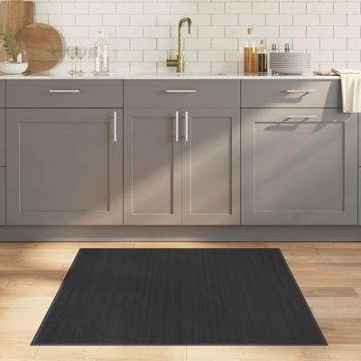 VidaXL Vloerkleed vierkant 100x100 cm bamboe grijs VidaXL Vloerkleed vierkant 100x100 cm bamboe grijs