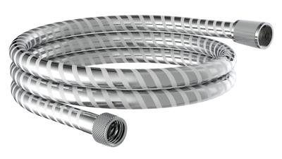 HOGAFLEX K-3 doucheslang, kunststof, chroom-wit lengte: ca. 150 cm ½" (Ø ca. 1,9 cm) standaard aansluiting inclusief waterbesparende pakking - tot wel 50% minder water verbruik garantie: 3 jaa HOGAFLEX K-3 doucheslang, kunststof, chroom-wit lengte: ca. 150 cm ½" (Ø ca. 1,9 cm) standaard aansluiting inclusief waterbesparende pakking - tot wel 50% minder water verbruik garantie: 3 jaa