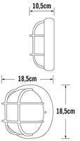 KonstSmide BuitenlampMantova rond zwart - 7651-750 - thumbnail