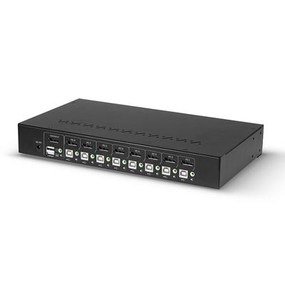 LINDY 8 Port DisplayPort 1.2 USB 2.0 KVM Switch KVM-switch 8 poorten DisplayPort 3840 x 2160 Pixel