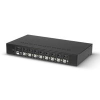 LINDY 8 Port DisplayPort 1.2 USB 2.0 KVM Switch KVM-switch 8 poorten DisplayPort 3840 x 2160 Pixel - thumbnail
