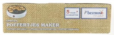 Bestron APFM700W Poffertjesmaker 800W Wit/Zwart Bestron APFM700W Poffertjesmaker 800W Wit/Zwart