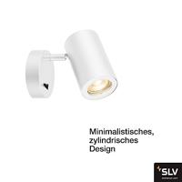 SLV 4024163190220 1000730 Wandlamp GU10 Wit - thumbnail