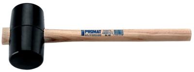 Promat/Tecwerk Rubberhamer | hoofd-d. 54 mm koplengte 90 mm | zwart essenhout | 90 Shore A vlakke baan - 4000811571