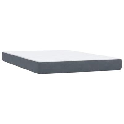 Boxspring met matras fluweel donkergrijs 140x210 cm