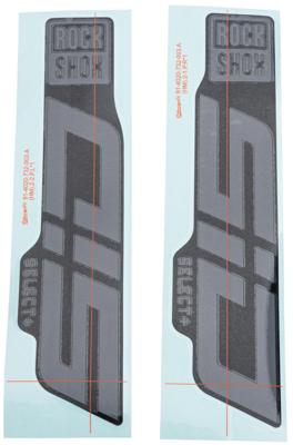 ROCKSHOX decor set decal set rs glossy grey 29 gloss gray f. blk 24