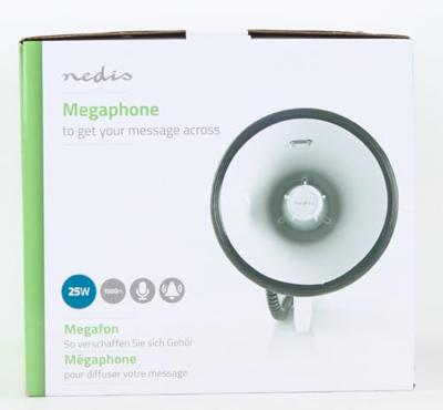 Nedis MEPH200WT megafoon 25W met sirene en microfoon Nedis MEPH200WT megafoon 25W met sirene en microfoon