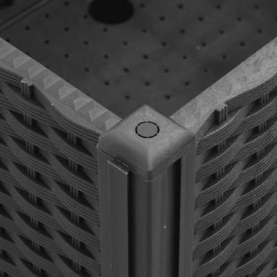 Plantenbak met wielen 150x80x54 cm polypropeen zwart Plantenbak met wielen 150x80x54 cm polypropeen zwart