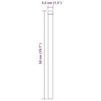 Hekpalen 2 pcs Groen 50 cm Poedergecoat staal - thumbnail