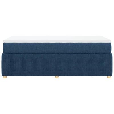 Boxspring met matras stof blauw 80x200 cm - thumbnail
