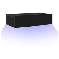 Tv-meubel met LED-verlichting 60x35x15,5 cm zwart eikenkleurig - thumbnail