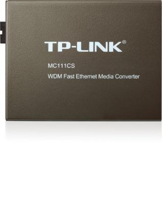 TP-LINK 10/100M RJ45 naar 100M single-mode SC fiber Converter - MC111CS SMB