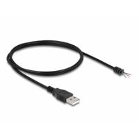 Delock Kabel USB 2.0 Type-A stekker naar 4 x open kabeluiteinden 1 m zwart - thumbnail