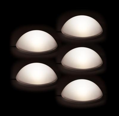 Solar Set 5 Ballen Halfrond 15 x 15 x 5.5 cm Warm Wit Anna's Collection - Annas collection