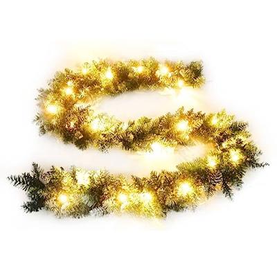 VidaXL Kerstslinger met led-lampjes 5,2 m pvc groen VidaXL Kerstslinger met led-lampjes 5,2 m pvc groen