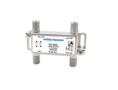 Hirschmann 695020480 Catv Splitter 5.8 Db / 5-1218 Mhz - 3 Uitgangen